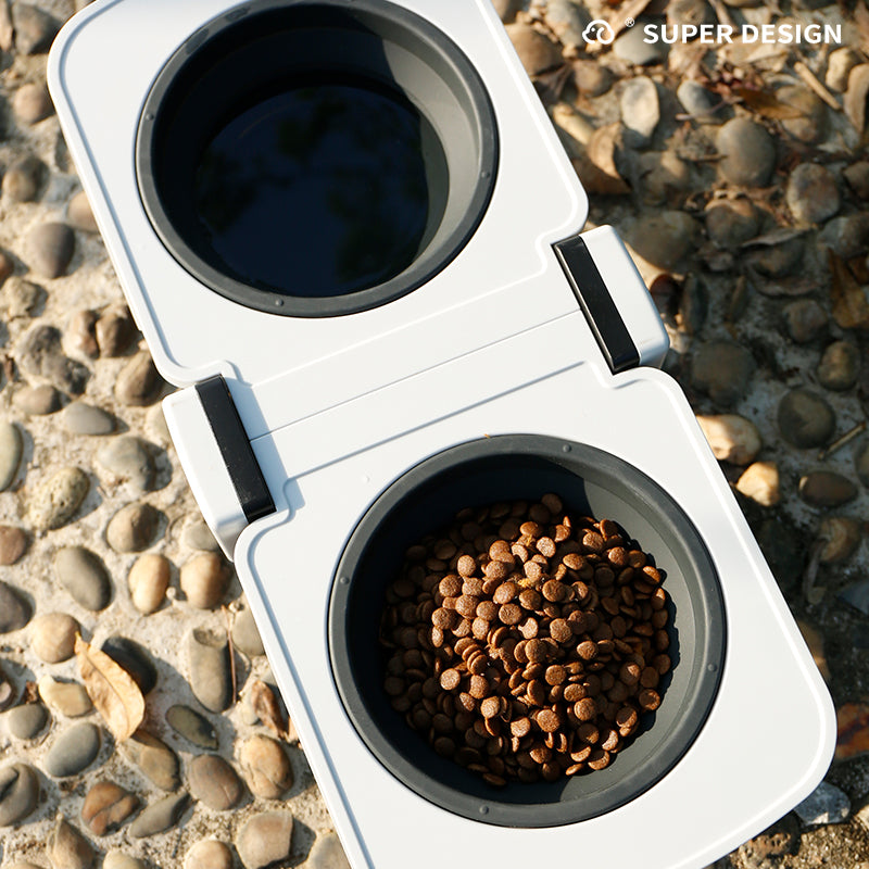 Adjustable elevated feeder bowl