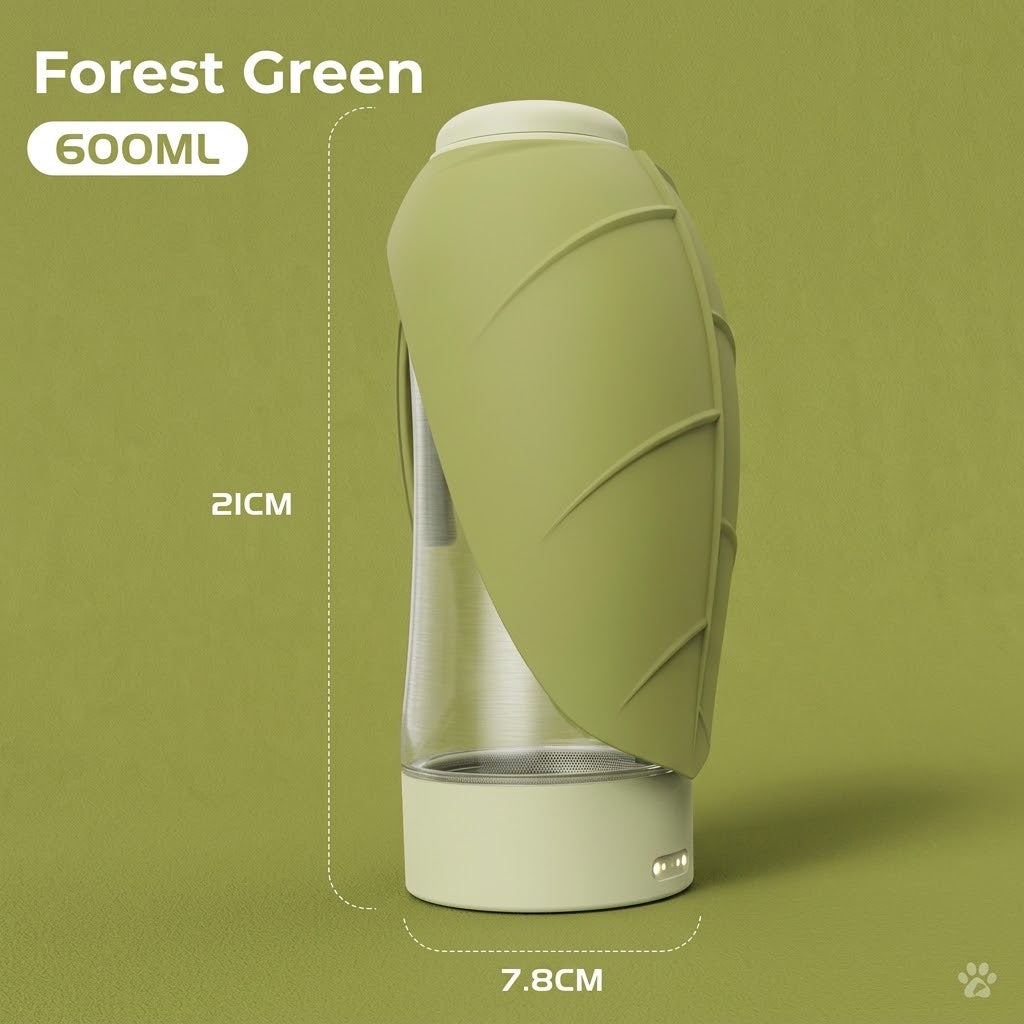 Glow-In-The-Dark Leaf Water Bottle - 600ml