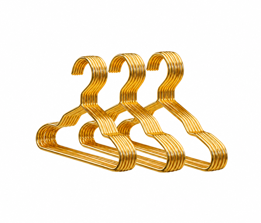 Metal Hangers For Pet Apparels - Gold