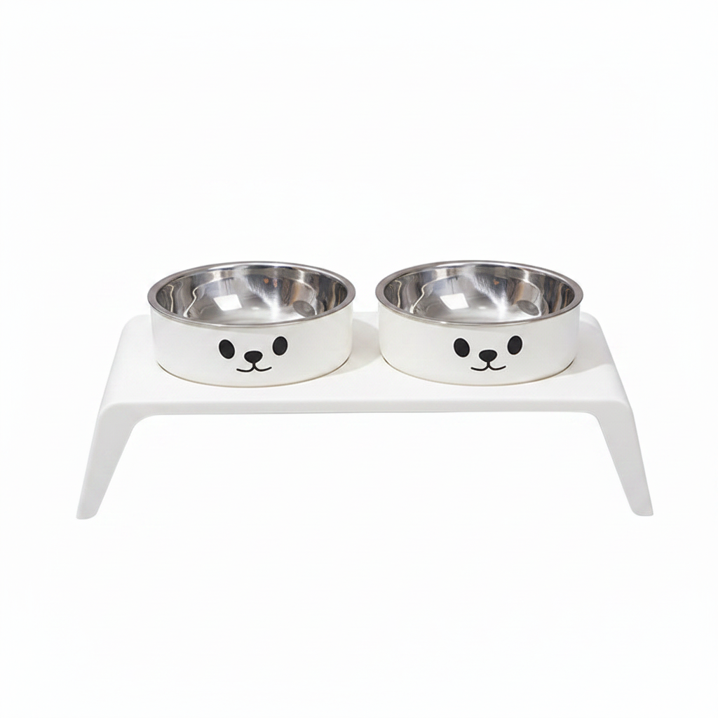 Elevated Pet Feeder Bowls With Raised Stand