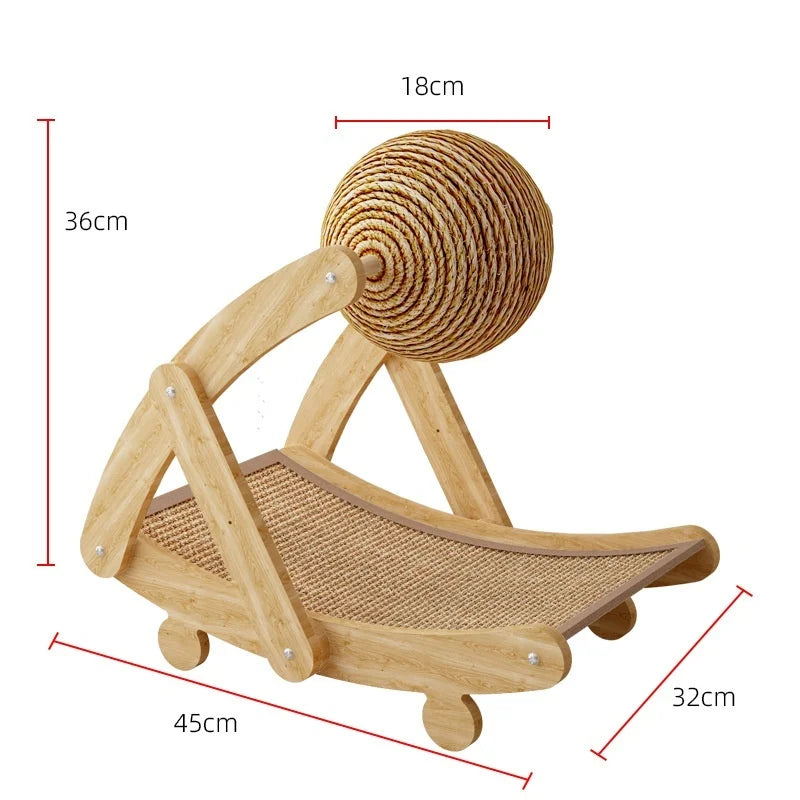 Sisal Scratch Board With Ball For Cats