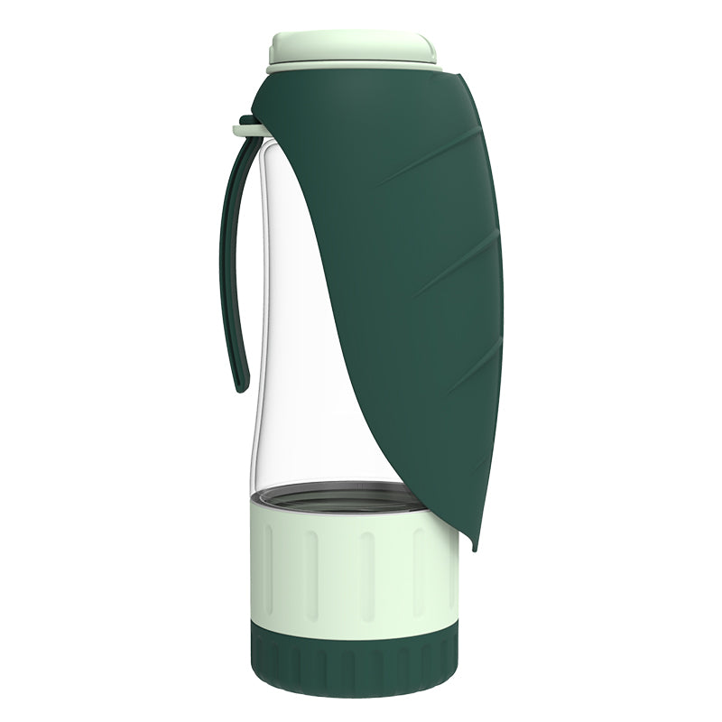 2-In-1 Leaf Water Bottle With Food Compartment