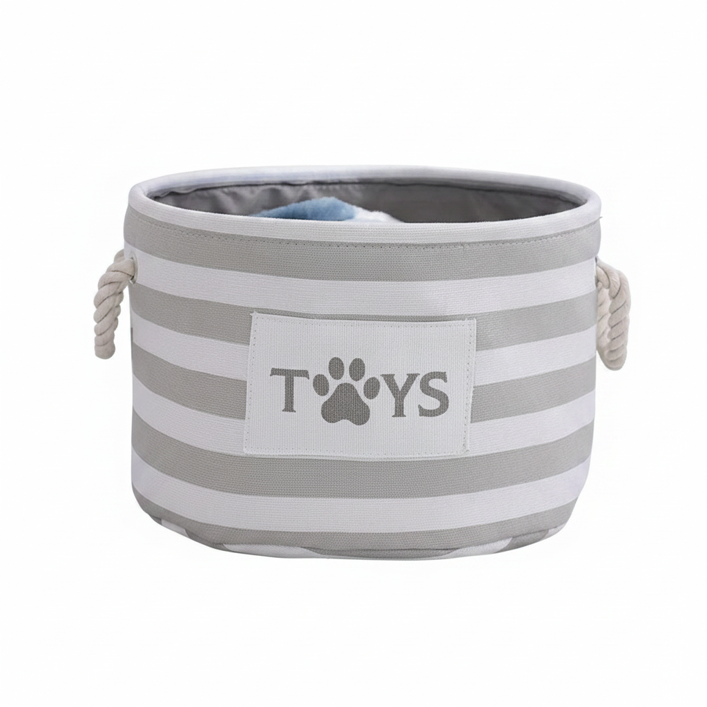 Foldable Pet Toy Basket