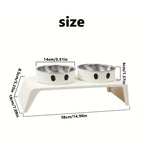 Elevated Pet Feeder Bowls With Raised Stand