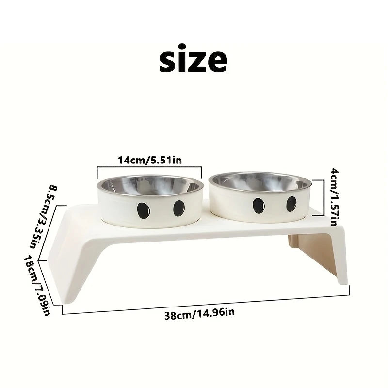 Elevated Pet Feeder Bowls With Raised Stand